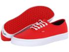 Vans Authentic ((rain Buck) High Risk Red) Skate Shoes