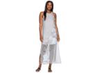Vince Camuto Sleeveless Island Floral Chiffon Overlay Maxi Dress (rich Black) Women's Dress