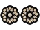Kate Spade New York Desert Garden Button Studs Earrings (black Multi) Earring