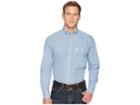 Wrangler George Strait Long Sleeve One-pocket Print (blue/white) Men's Long Sleeve Button Up
