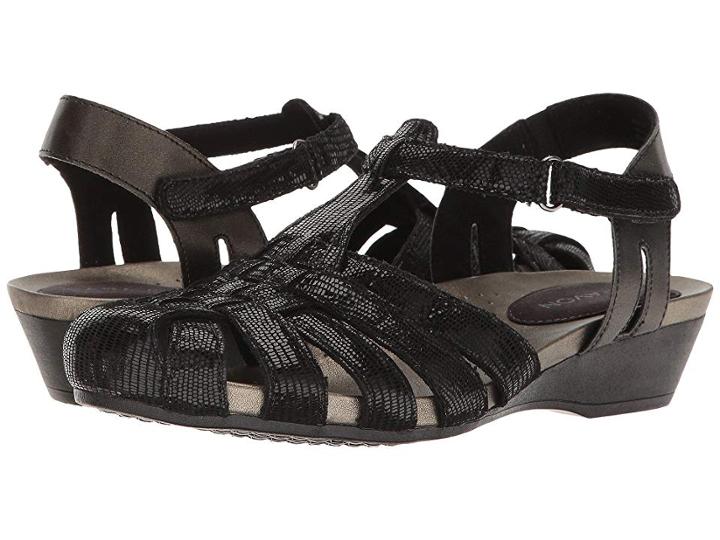 Aravon Standon Fisherman (black) Women's Sandals
