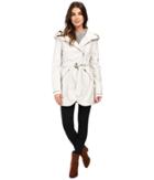 Jessica Simpson Asymmetrical Zip Softshell Jacket (grey Herringbone) Women's Coat