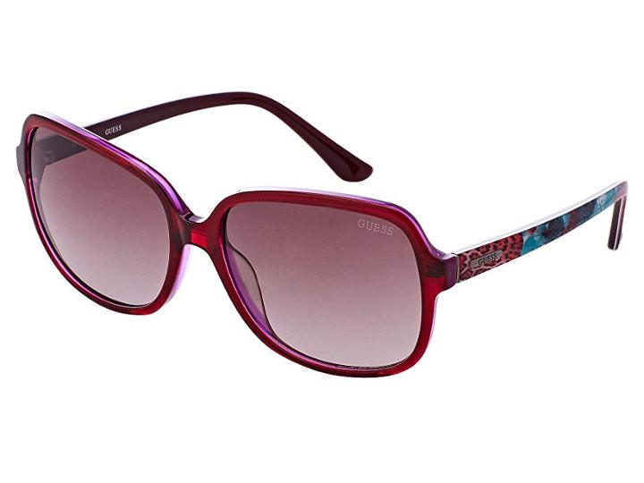 Guess Gu7382 (shiny Red/gradient Brown) Fashion Sunglasses