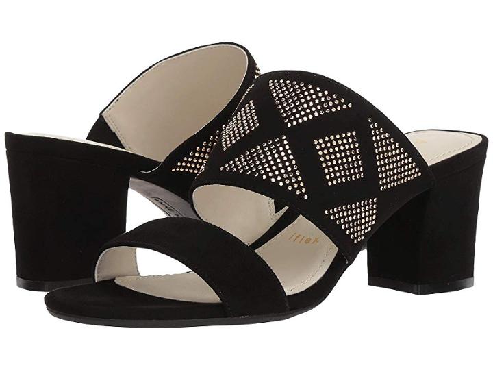 Anne Klein Nara (black Suede) Women's Dress Sandals