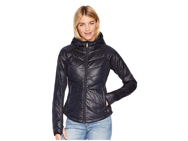 Spyder Solitude Hoodie Down Jacket (black/black) Women's Coat