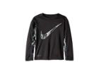 Nike Kids Dri-fit Long Sleeve Graphic Legacy Top (little Kids) (black) Boy's Clothing