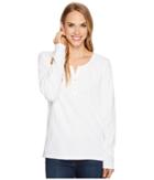 Tribal Sweater Back Top (white) Women's Long Sleeve Pullover