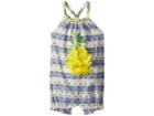 Mud Pie Pineapple And Stripes Summer One-piece Bubble (infant) (blue) Girl's Jumpsuit & Rompers One Piece