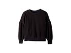 Hudson Kids Oversized Crew Neck With Studs (big Kids) (black) Girl's Clothing