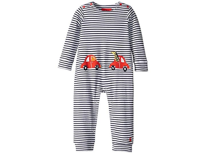 Joules Kids Fife One-piece (infant) (navy Stripe Car) Boy's Jumpsuit & Rompers One Piece