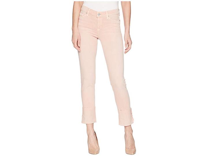 Hudson Jeans Tally Deep Cuff Crop Skinny Jeans In Worn Rosewater (worn Rosewater) Women's Jeans