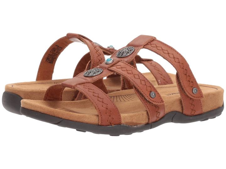 Minnetonka Baker (cognac Leather) Women's Sandals