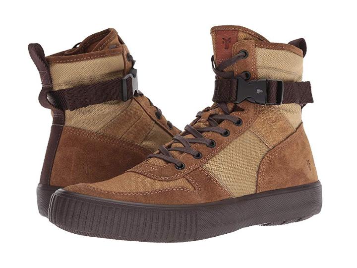 Frye Combat Lace-up (tan Multi Suede/waxy Canvas) Men's Lace-up Boots