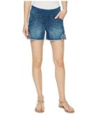Jag Jeans Ainsley Pull-on 5 Denim Shorts W/ Embroidery In Skydive (skydive) Women's Shorts