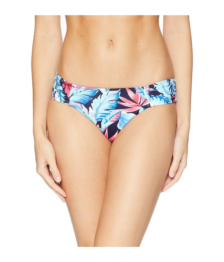 Tommy Bahama Palms Paradise Reversible Shirred Hipster (mare Navy) Women's Swimwear