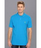 U.s. Polo Assn. Solid Cotton Pique Polo With Small Pony (teal Blue 1) Men's Short Sleeve Knit