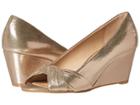 Nina Edelia (taupe Refletive Suedette) Women's Wedge Shoes