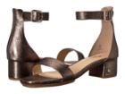 Yosi Samra Daniel (dark Gold Metallic Textured Leather) Women's Dress Sandals