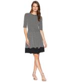 Gabby Skye Invert Tuck Dress (black/blush) Women's Dress