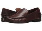 Frye Lewis Leather Venetian (dark Brown Antique Pull Up) Men's Shoes