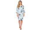 Calvin Klein Floral Bell Sleeve Sheath Cd8cf33e (serene Multi) Women's Dress