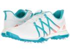 Adidas Golf Adipower Boost Boa (ftwr White/energy Blue/easy Coral) Women's Golf Shoes