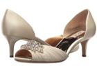 Badgley Mischka Sabine (ivory Satin/chiffon) Women's 1-2 Inch Heel Shoes
