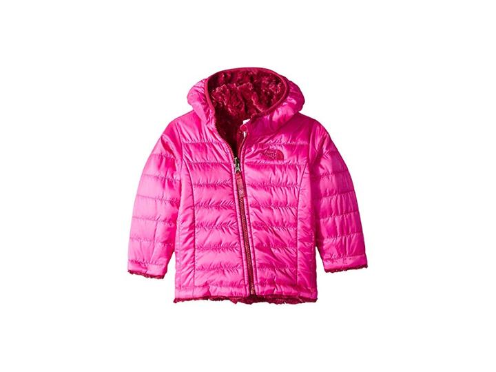 The North Face Kids Reversible Mossbud Swirl Hoodie (infant) (azalea Pink/dramatic Plum) Girl's Sweatshirt