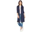 Three Dots Hana Double Cardigan (night Iris) Women's Sweater