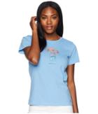 Life Is Good Half Full Daisy Jar Crusher Tee (powder Blue) Women's T Shirt