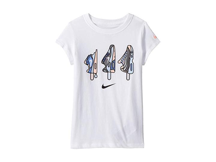 Nike Kids Maxsicle 3 Core Short Sleeve Tee (little Kids) (white) Girl's T Shirt