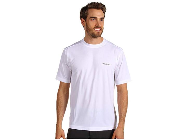 Columbia Meeker Peaktm Short Sleeve Crew (white) Men's Short Sleeve Pullover
