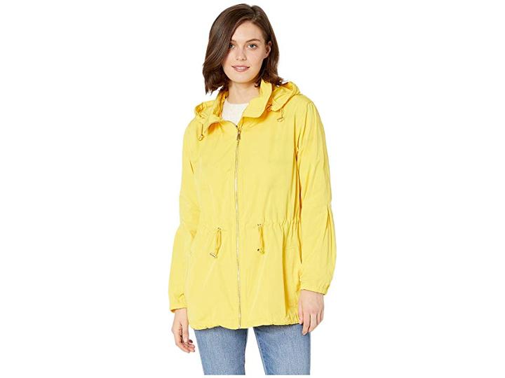 Lauren Ralph Lauren Water-repellent Zip Jacket (regatta Yellow) Women's Coat