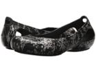 Crocs Kadee Graphic Work Flat (black/silver) Women's Flat Shoes