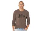 Life Is Good Recharging Station Crusher Long Sleeve T-shirt (heather Rich Brown) Men's T Shirt