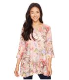 Nally & Millie Printed Floral Leopard Tunic (multicolor) Women's Clothing