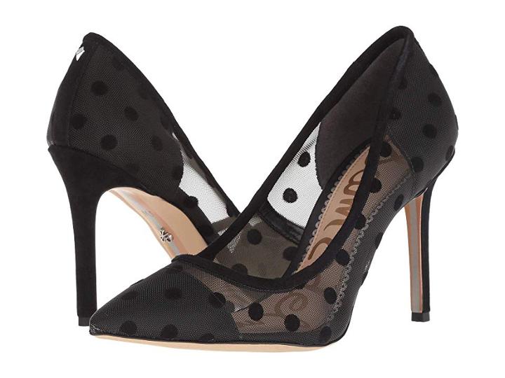 Sam Edelman Hazel (black Large Dotted Mesh) Women's Shoes