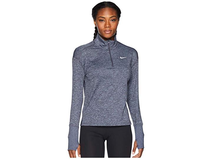 Nike Element 1/2 Zip Top (gridiron/ashen Slate/heather) Women's Long Sleeve Pullover