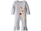 Mud Pie Christmas Reindeer Ruffle One-piece Playwear (infant) (gray) Girl's Jumpsuit & Rompers One Piece