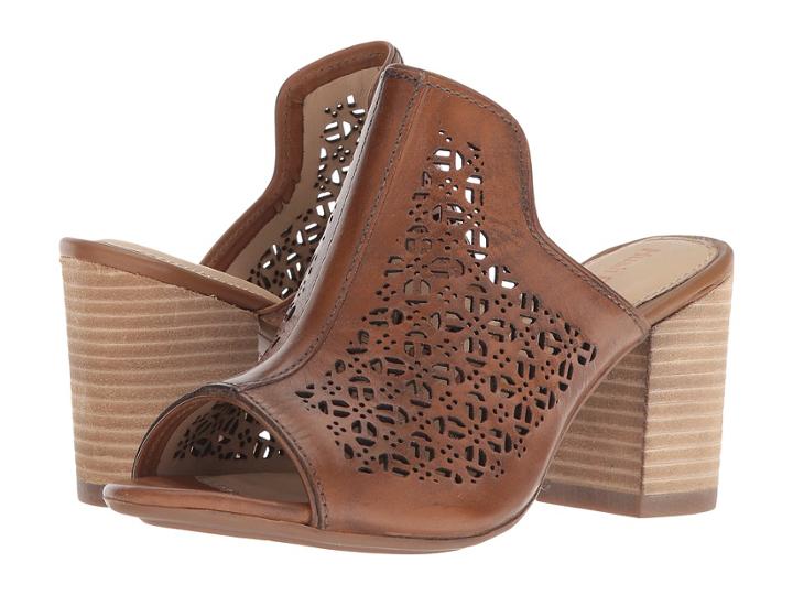 Hush Puppies Malia Perf Slide (tan Leather) Women's Slide Shoes