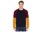 Dsquared2 Color Block Sweater (navy/bordeaux/ochre) Men's Sweater