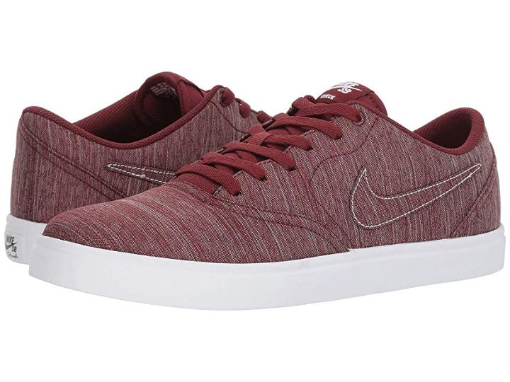 Nike Sb Check Solar Canvas Premium (red Crush/red Crush/white/black) Men's Skate Shoes