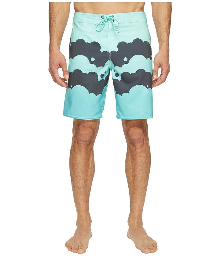 O'neill Hyperfreak Brooklyn Clouds Superfreak Series Boardshorts (aqua) Men's Swimwear