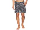 Onia Calder 10 Pop Leaves Swim Trunk (black/white) Men's Swimwear