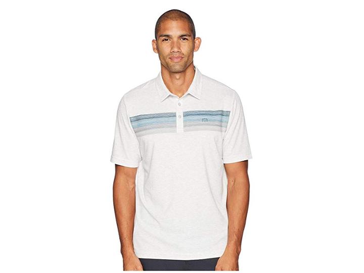 Travismathew Mindsurfing Polo (heather Light Grey) Men's Short Sleeve Knit