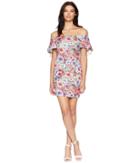 Alexia Admor Off The Shoulder Floral Sheath Dress (blue Multi) Women's Dress