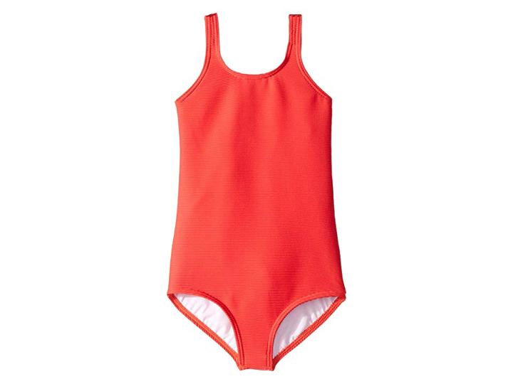Billabong Kids Line Up One-piece (little Kids/big Kids) (bright Red) Girl's Swimsuits One Piece