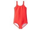 Billabong Kids Line Up One-piece (little Kids/big Kids) (bright Red) Girl's Swimsuits One Piece