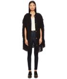 Sonia Rykiel Cotton Fur Knit Cape (black) Women's Clothing