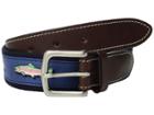 Vineyard Vines Placed Trout Canvas Club Belt (vineyard Navy) Men's Belts